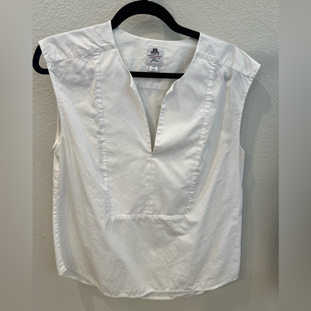 J Crew Sleeveless top white